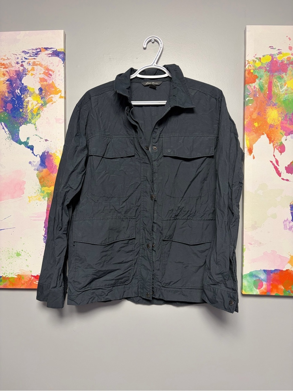 Small Eddie Bauer Black Jacket Utility Style